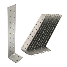 OMIDEAS 10 x Anchor Brackets (40 x 200 x 40) Metal Steel Tie Strap Corner L Steel Angle Timber Wood Joining Fixing Galvanised Connector