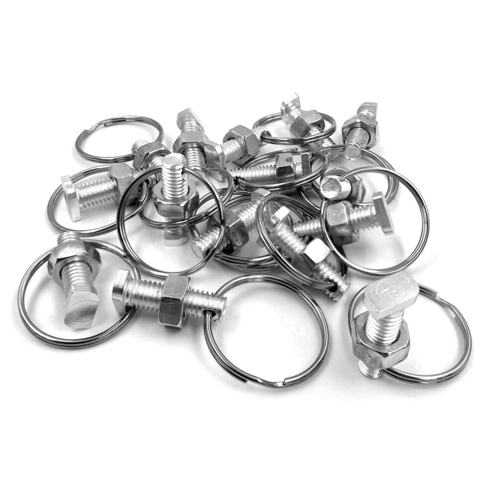 15-Pack Greenhouse Bolts And Rings, Aluminium Cropped Head Greenhouse Bolts And Nuts 5051226649387