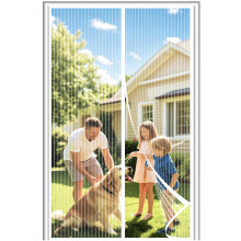 DIKER Fly Screens Doors Nets Patio Curtain Insect Mesh for Keeping Out Flies & Bug, Flyscreen French Doors