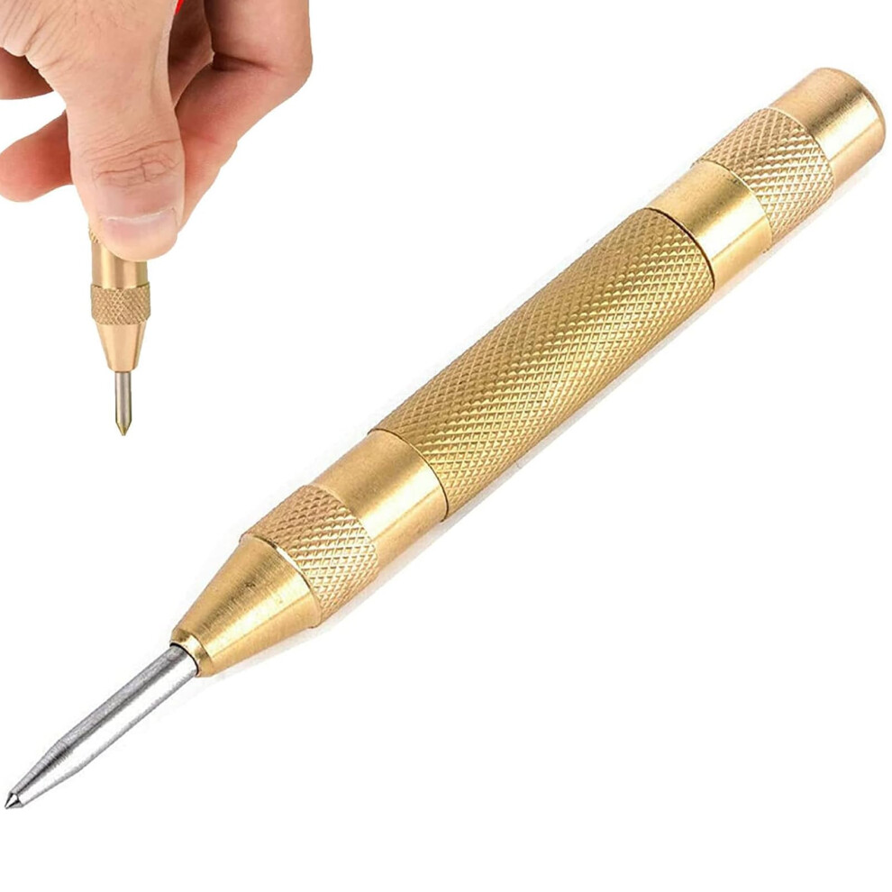 Automatic Center Punches, Hole Punch Steel Spring Loaded Center, Automatic Centre Punches Hand Tool With Adjustable Tension Centre Punch For Metal 5051226663260
