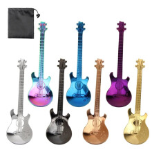 MUNSKT 7pcs Guitar Coffee Teaspoons,Stainless Steel Musical Coffee Valentine Gifts Sets for Men,Cute Tea Spoons Gifts for Ice