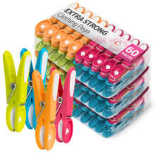 CARASELLE Clothes Pegs for Washing Line Strong - Non Slip Heavy Duty Washing Pegs w/Rubber Pad for Mark Free Secure Grip