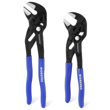 WORKPRO 180 mm and 250 mm 2-Piece Adjustable Pliers Wrench Set, Adjustable Spanner, Water Pump Pliers