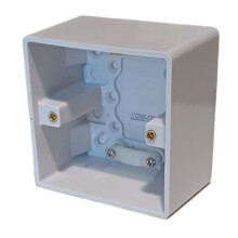 Éabcon Extra Deep Surface Mounted Back Box/Pattress 1 Gang Single 47mm - White