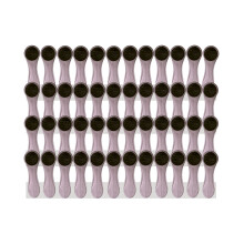 48 Clothes Pegs with Soft Grip - Silver, Grey