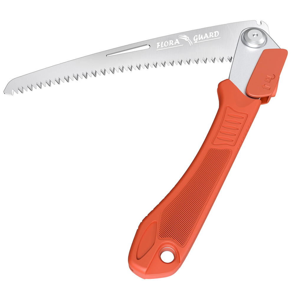 Flora Guard Folding Pruning Saw, 8 Inch Heavy Duty Hand Saw, Quality Sk-5 Steel, Soft Grip, Wood Gardening Camping Bushcraft 5051226652301