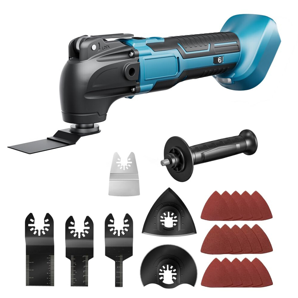 Cordless Oscillating Multi-Tool For Makita 18V Battery (No Battery) Brushless Oscillating Kit With 6 Variable Speeds For Removing, Scraping 5051226641572