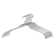 MAWA Hanger for Clothes, Silhouette F, Set of 10, Space Saving and Non-Slip, Top Hanger for Shirts and Blouses, 360 Rotatable