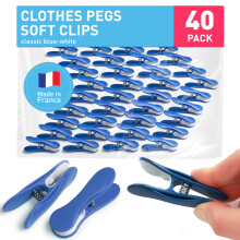 culiclean Clothes Pegs for Washing Line – Strong Soft Grip Washing Pegs Soft Clips – Durable Plastic Laundry Pegs for Indoor and Outdoor Use