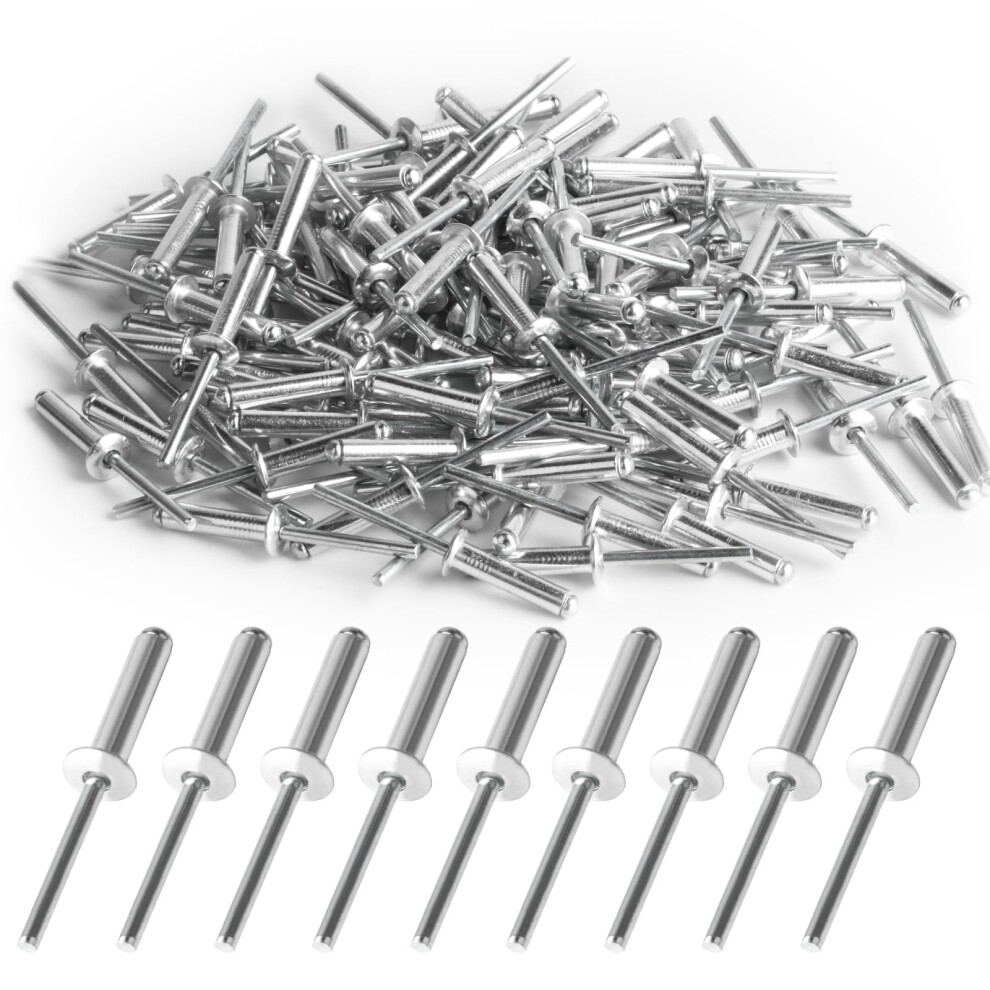 120 Pcs Aluminum Blind Rivets, Pop Blind Rivets With Large Flange, Aluminum Pop Rivets Assortment Kit, Rivets For Metal, Furniture, Car, Ships 5051226648687