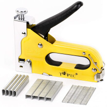 Upholstery Staple Gun Heavy Duty, TOPEC 3-in-1 Stapler Gun with 600 Staples, Manual Brad Nailer Power Adjustment Stapler Gun for Wood, Crafts