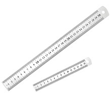 Metal Ruler 30cm 15cm, Stainless Steel Metal Long Straight Ruler Measuring Tool Set for School Office Measuring Drawing 2 Pack