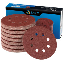 SATC Sanding Discs 80 Grit 72Pcs Orbital Sander Discs 125mm Hook and Loop Round Orbital Sander Pads for Sanding