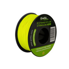 Grettz 100 m Heavy-Duty 8-Braid Nylon Stringline – High-Visibility Yellow Bricklaying & Landscaping Line for Masonry, Construction & DIY Projects