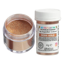 Sugarflair Rose Gold Edible Lustre Dust (E171 Free), Add a Lustrous Shine to Cakes or Decorations. Brush On or Add Rejuvenator to Create Eye-Catching