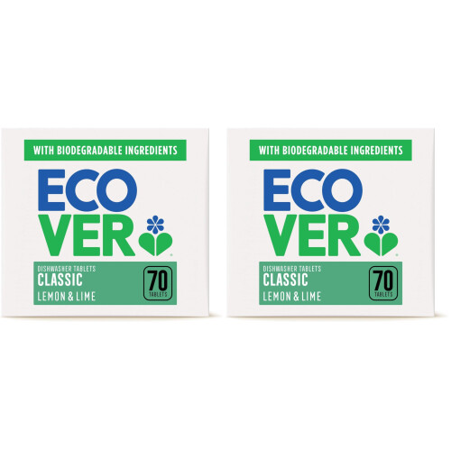 Ecover Ecover Dishwasher Tablets, Contains Salt & Rinse Aid, Powerful