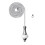 NewZC Chrome Light Pull Chain Extension with 100cm Ball Chain and Connector Bathroom Light Pull Cord Handle Rubber 1