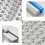 (gray) Bathtub mat non-slip household suction cup foot pad translucent cushion rectangular 100x40cm 3