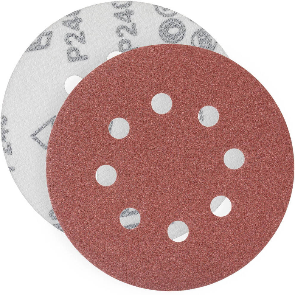 Yoiyee 240 Grit Sanding Discs Pads, 8 Holes, 125Mm/5-Inch Hook And Loop Quick Change Sandpaper Sheet For Random Orbital Sander, 20 Pack 5051226647765