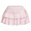 Retro Style Low Rise Skirt with Adjustable Drawstring-Pink M 1