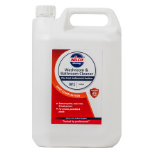 Nilco Washroom and Bathroom Cleaner - Acidic Detergent and Sanitizer for Glass, Plastic, Ceramic - Removes Limescale and Grime 5L