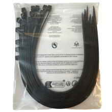 EzySup Extra Large Zip Ties Heavy Duty for Outdoor Use,600mm x 9mm,80kg Tensile Strength,20 Pieces,Black