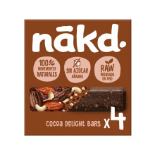 Nakd Cocoa Delight Bars 4 Pack, 140g