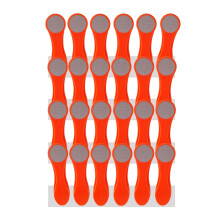 24 Clothes Pegs Laundry Clips with Stainless Steel Compression Springs and Soft Grip Soft Grip Soft Touch Orange Grey