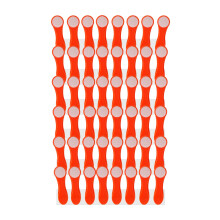 trendfinding 48 Clothes Pegs Laundry Clips with Stainless Steel Compression Springs and Soft Touch Orange White