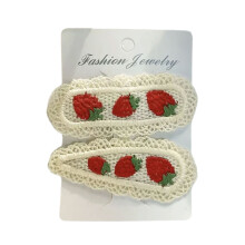 Pack of 2 Party Hair Clip for Children Fruit-strawberry