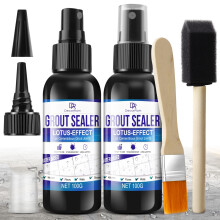 Grout Sealer, 200ml Waterproof Tile Sealer for Shower Tile, Floor, Kitchen - 2-in-1 Spraying & Squeezing Application
