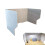 80cm Gray Felt Desk Privacy Divider Panel - 80cm Foldable Classroom Desk Partition Shields -Desktop Separator Panel 1