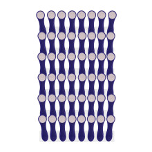 48 Clothes Pegs Laundry Clips with Spiral Springs Made of Stainless Steel and Soft Grip Indigo White