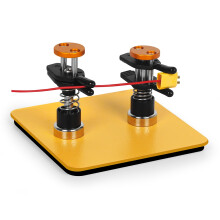 Toolour Helping Hands for Makers – Compact Third Hand PCB Holder with Dual Parallel Clamps, Adjustable Magnetic Base for Circuit Boards, fine Cables