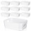 Akamino 10 Pcs Plastic Storage Boxes, 20.5X14X7Cm White Storage Baskets With Handle 1