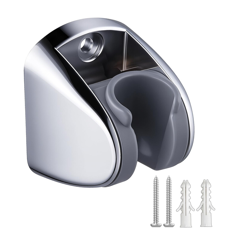 On Wall Adjustable Mount Shower Bracket Chrome, Height And Angle Adjustable Shower Holder For Handheld Shower 5051226639876