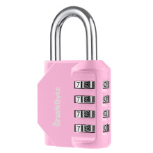 SharkByte Heavy Duty Combination Padlock – 4-Digit Weatherproof Outdoor Lock with Stainless Steel Shackle, Anti-Rust Resettable Code for Gym, School