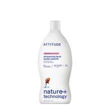 ATTITUDE Washing Up Liquid, EWG Verified, Plant-Based & Vegan Dish Soap, Naturally Derived, Unscented, 700 mL