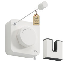 Danpoo Washing Clothesline - Stainless Steel Retractable Clothesline Indoor & Outdoor - Non-Sagging Laundry Line Retractable