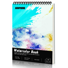 Aunphuw A4 Watercolor Paper - 240g Watercolour Sketch Drawing Pad, 100% Wood Pulp Acid-Free Professional Sketchbook for Watercolor Painting and