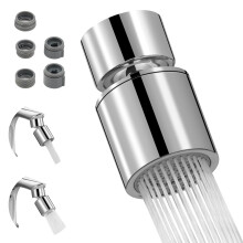 Hibbent Kitchen Sink Faucet Aerator, 360-degree Swivel Adjustable Sink Faucet Head Replacement