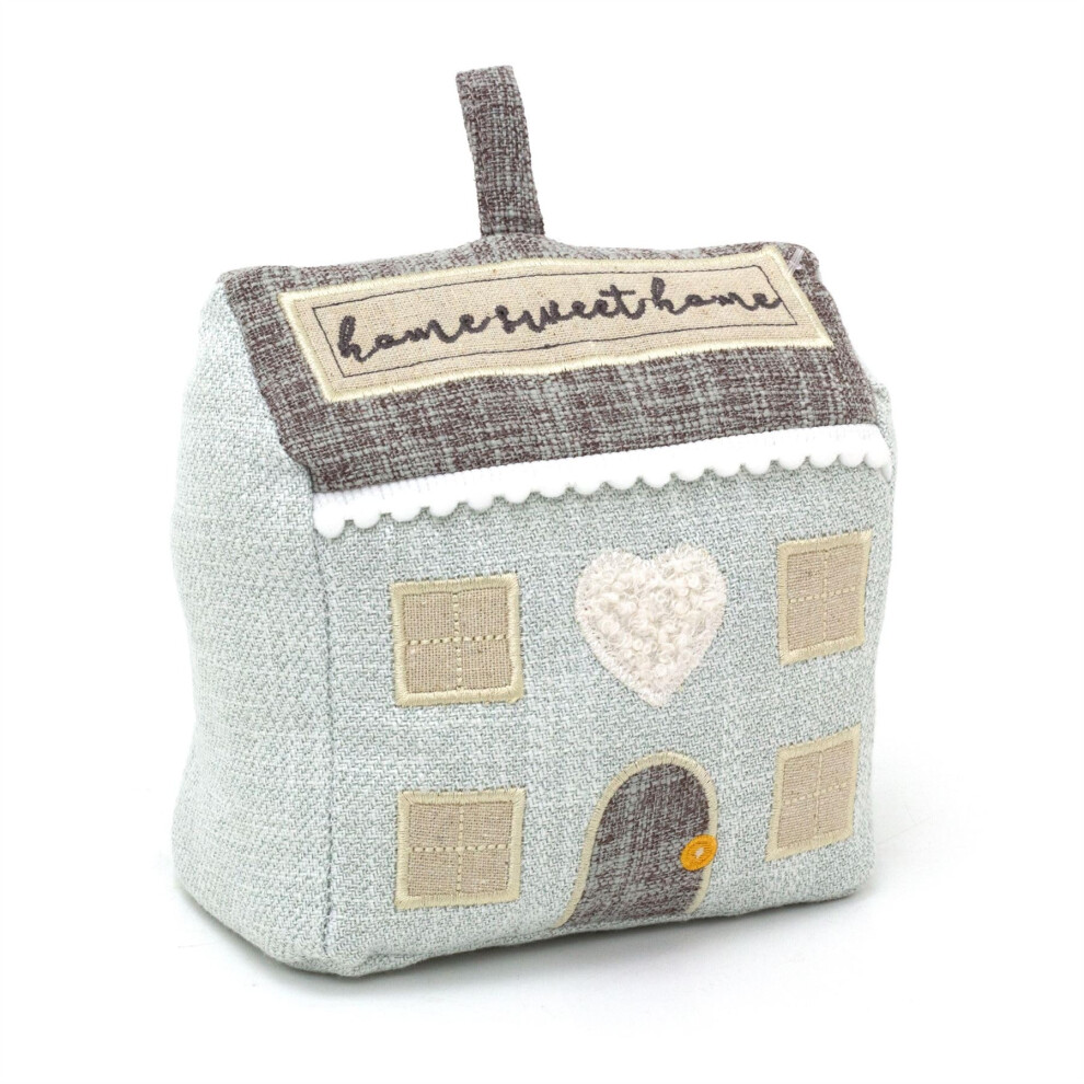 Fabric House Door Stop | Home Sweet Home Country Cottage Embroidered Doorstop | House Shaped Door Stopper - 16Cm 5051226651250