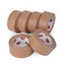 TAPEBEAR Eco-Friendly Kraft Paper Tape, Biodegradable Kraft Paper Tape, Recyclable Writable Packing Tape, Non-Coated Surface for Masking, Sealing