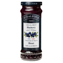 St Dalfour Blueberry Fruit Spread Pack of 1 x 284g, Fruit Jam, Real, No preservatives, Gluten Free