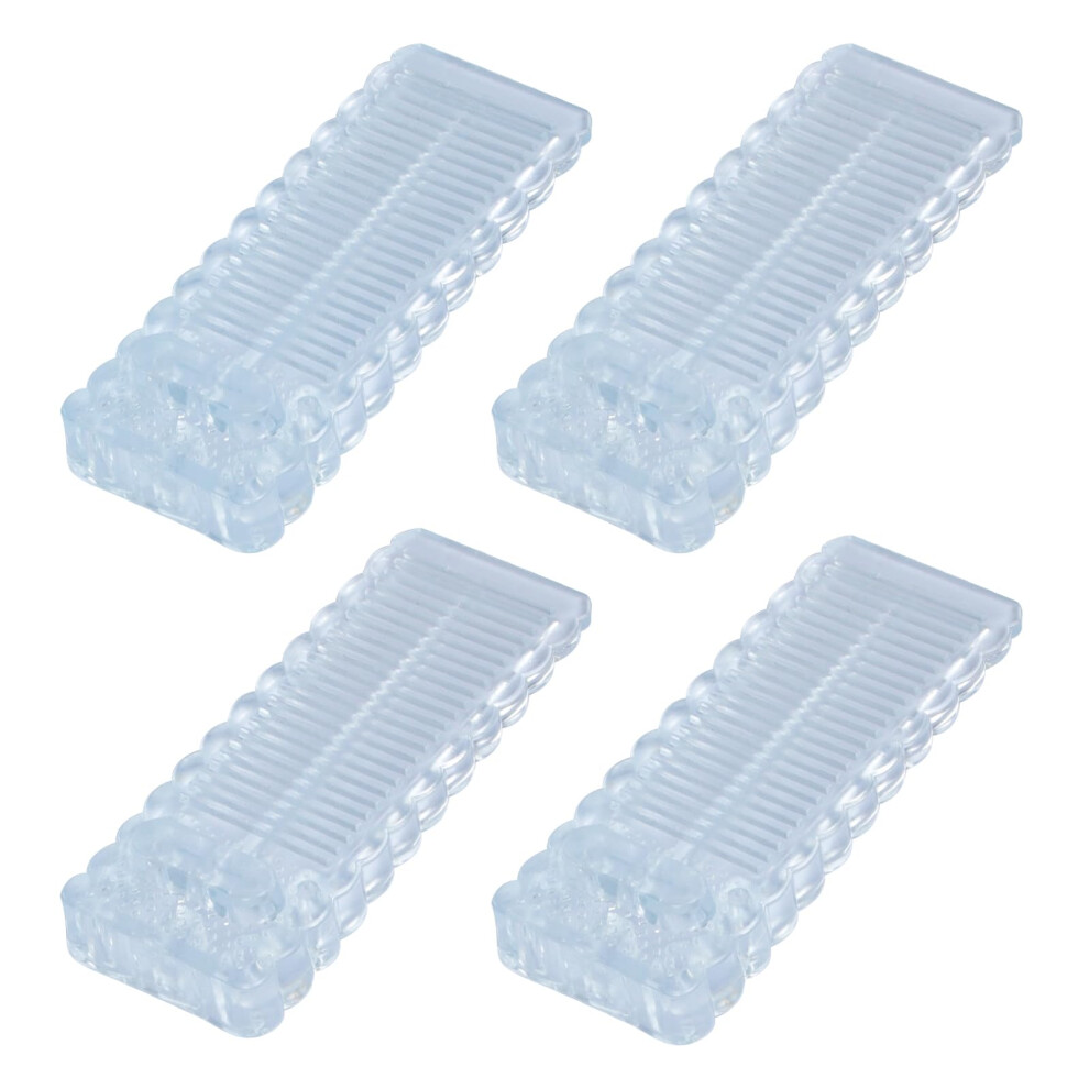 Alyvisun Rubber Door Stoppers For Floor, 4Pcs Anti-Skid Doorstop Wedges Durable Wedge Locks Retainer Non-Slip Stackable Blocker For All Types Floors 5003326183438