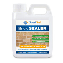 Smartseal Brick Sealer - 1L - Breathable Brick Waterproofer & Clear Sealant. Protective Damp Seal & Waterproof Sealant for Bricks, Masonry
