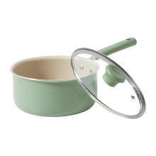 Redchef Ceramic Nonstick Saucepan with Lid,20cm Small Cooking Pot,Non Toxic Sauce Pans for Kitchen, Cool Handle PFAS Free Compatible with All Cooktop