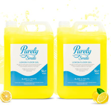 Blake & White Purely Smile Lemon Floor Gel 5L - Powerful Floor Cleaner Liquid for Tiles & Hard Surfaces - Removes Oil, Grease & Grime Deposits