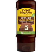 Sweet Freedom Choc Shot Salted Caramel- Refined Sugar Free Chocolate Syrup for Coffee, Milkshakes & Baking, High Fibre, Vegan
