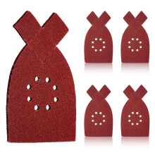 Pronese 30pcs Black and Decker Mouse Sander Pads Sanding Sheets, 640/60/80/100/120 Grit Sanding Pads Assortment-8 Hole Hook and Loop Palm Detail